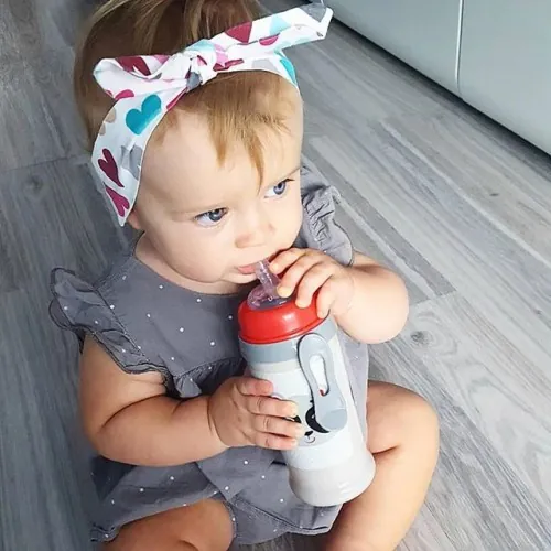 Поїльник Canpol babies Hello Little Панда 56/510_bei з силіконовою насадкою, бежевий, 350 мл