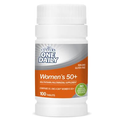 Вітаміни для жінок 50+ 21st Century One Daily Woman's 50+ Multivitamin Multimineral таблетки №100
