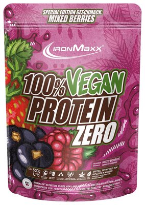 Протеин IronMaxx 100% Vegan Protein Zero Ягоды, 500 г