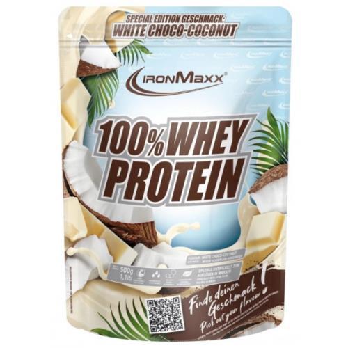 Протеїн IronMaxx 100% Whey Protein Білий шоколад кокос, 500 г