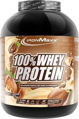 Протеїн сироватковий концентрат IronMaxx 100% Whey Protein фундук, 2350 г