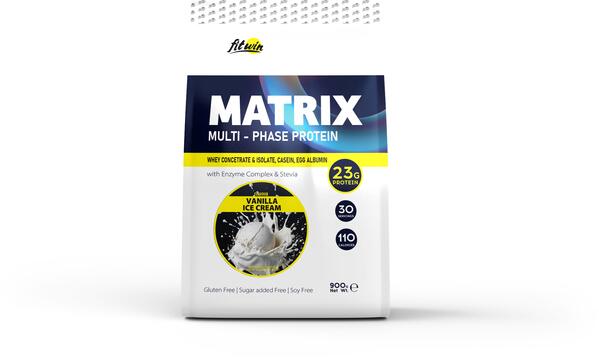 Протеин комплексный FitWin Matrix Multi-Phase Protein ванильное мороженое, 900 г