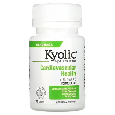 Екстракт витриманого часнику Kyolic Aged Garlic Extract Cardiovascular Health Original Formula 100, 100 таблеток