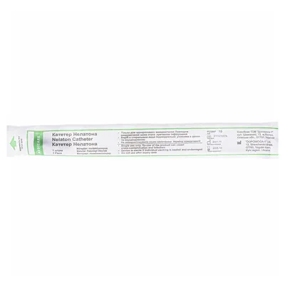Катетер урологічний Medicare Nelaton Catheter типу Нелатон чоловічий, 10 Fr, чорний, 1 штука