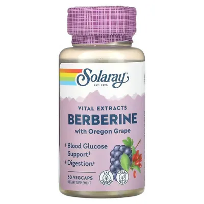 Берберин Solaray Berberine with Oregon Grape, 60 веганських капсул