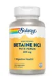 Бетаїн HCL та пепсин Solaray HCL with Pepsin капсули по 650 мг №100