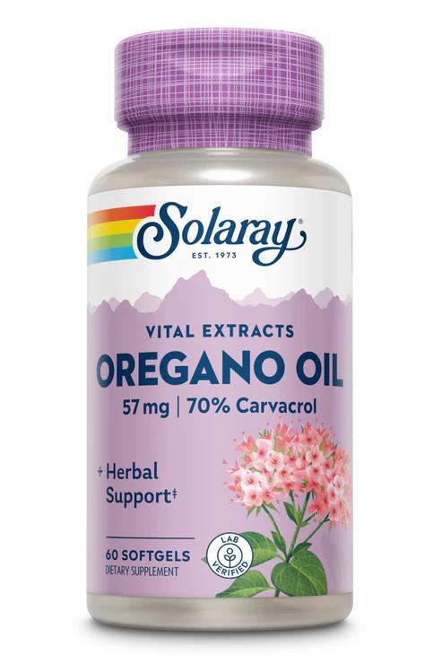 Масло орегано Solaray Oregano Oil, 60 гелевых капсул