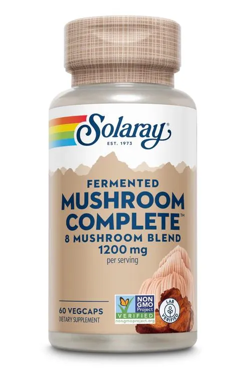 Грибний комплекс Solaray Fermented Mushroom Complete, 60 веганських капсул