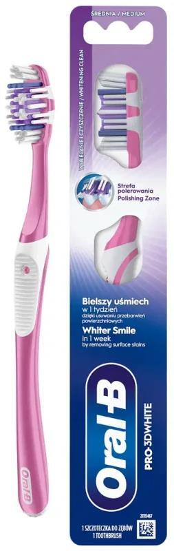 Зубна щітка Oral-B 3D White Відбілювання 40 середня, 1 шт
