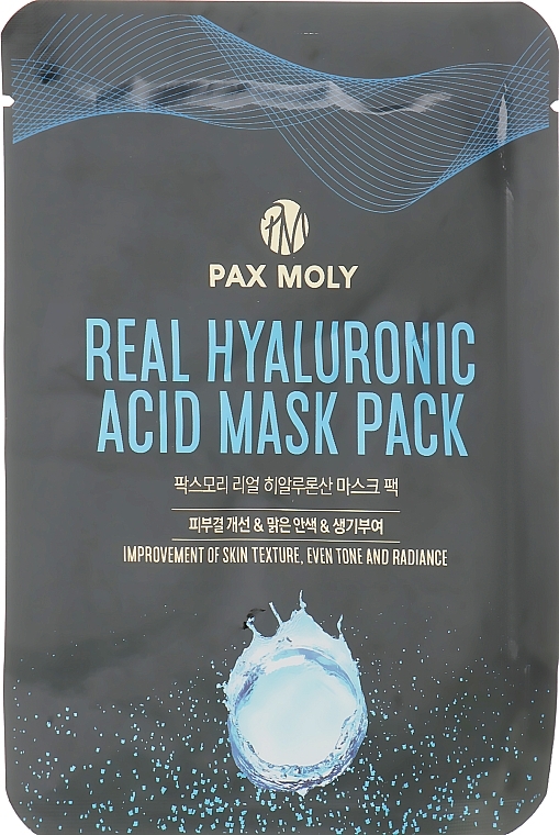 Маска для обличчя Pax Moly Real Hyaluronic Acid тканинна з гіалуроновою кислотою, 25 мл