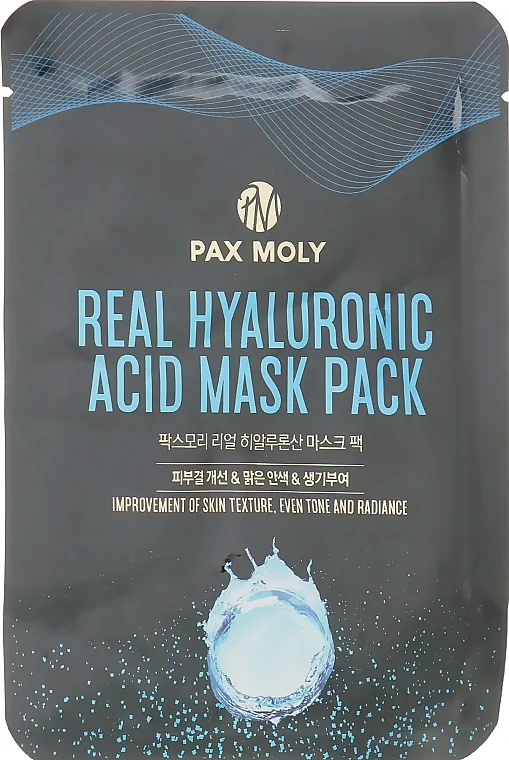 Маска для обличчя Pax Moly Real Hyaluronic Acid тканинна з гіалуроновою кислотою, 25 мл