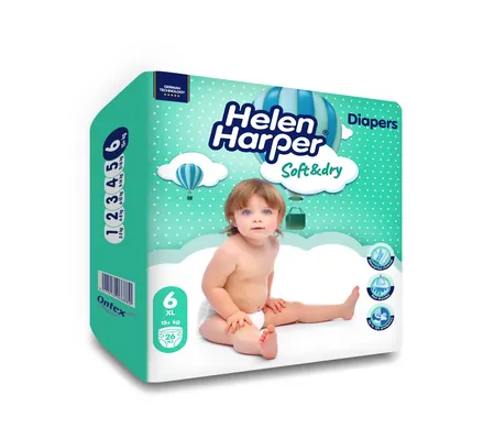 Підгузки Helen Harper Soft & Dry розмір 6 XL, 15+ кг, 26 шт