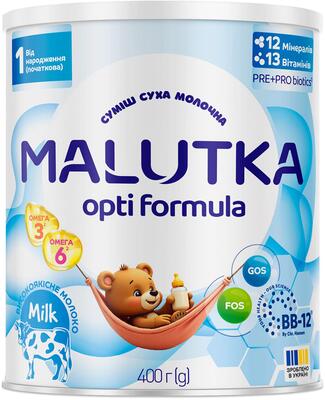 Суміш суха молочна Малютка Opti Formula 1 для харчування дітей від народження (початкова), 400 г