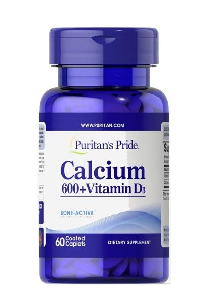 Кальцію карбонат з вітаміном Д3 Puritan's Pride Calcium Carbonate + Vitamin D, 60 каплет