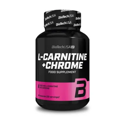 Жироспалювач Biotech L-carnitine+chrome for her 500 мг