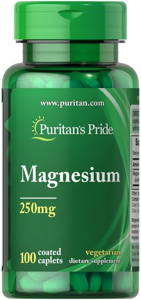 Магний Puritan's Pride Magnesium 250 мг, 100 капсул