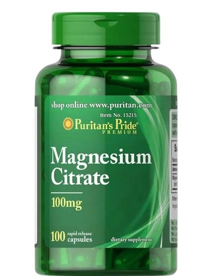 Магний Цитрат Puritan's Pride Magnesium Citrate 100 мг, 100 капсул