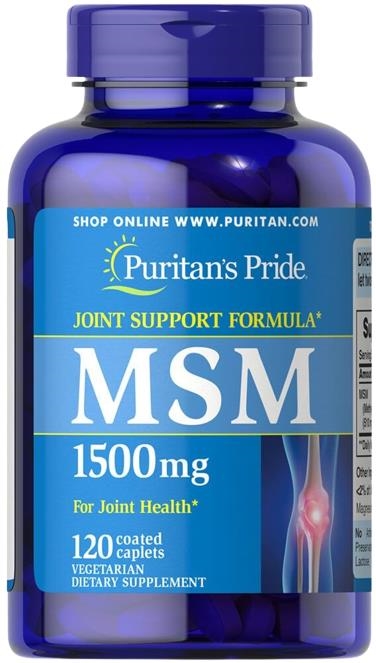 Метилсульфонилметан Puritan's Pride MSM 1500 мг, 120 каплет