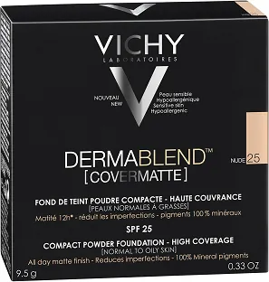 Пудра Vichy Dermablend Covermate коригуюча, з матуючим ефектом, тон 25, SPF 25, 9.5г