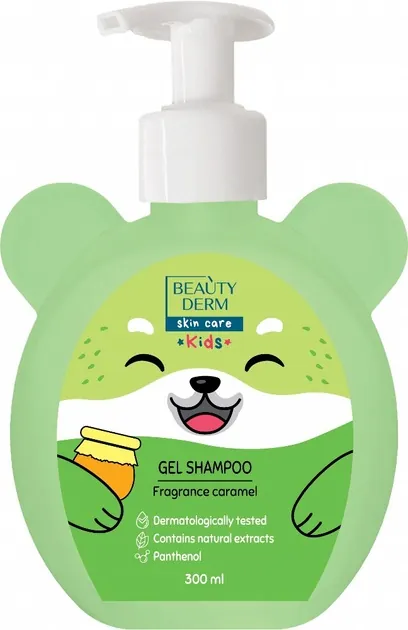 Гель-шампунь для купання Beauty Derm Kids дитячий 2 в 1 з ароматом карамелі, 300 мл