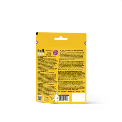 Ласощі для котів Half&Half м'ясні смужки з качкою, 50 г