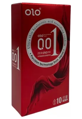 Презервативи OLO 001 Bare Thin Square ультратонкі з точками, 10 штук