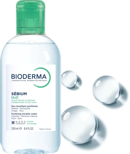 Міцелярний лосьйон Bioderma Sebium Н2О очищуючий для жирної та комбінованої шкіри, 250 мл