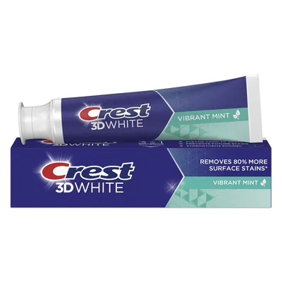 Зубна паста Crest 3D White проти карієсу з фторидом яскрава м’ята, 65 г