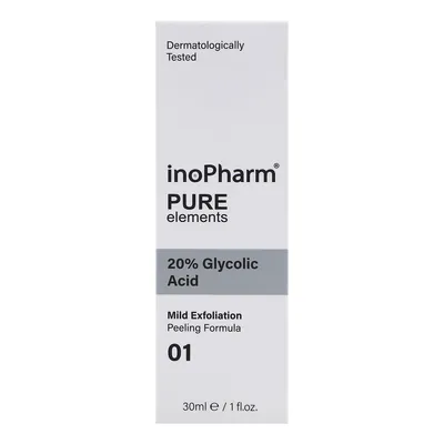 Пілінг для обличчя InoPharm Pure Elements з 20% гліколевої кислоти, 30 мл
