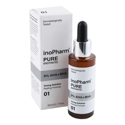 Пілінг для обличчя InoPharm Pure Elements з 9% AHA та BHA, 30 мл
