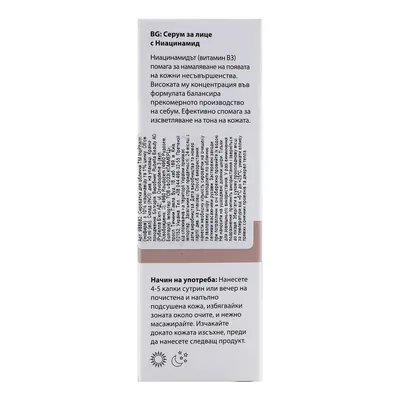 Сироватка для обличчя InoPharm Pure Elements з 10% ніацинаміду та 1% цинку, 30 мл