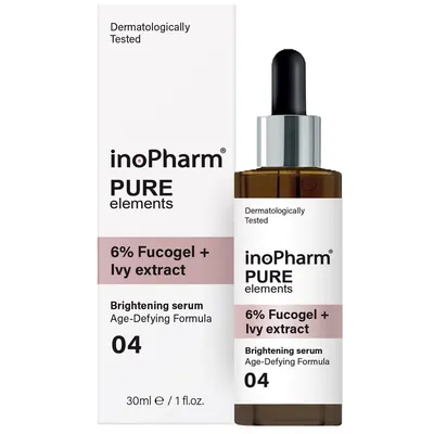Сироватка для обличчя InoPharm Pure Elements з 6% фукогелю та екстрактом плюща, 30 мл