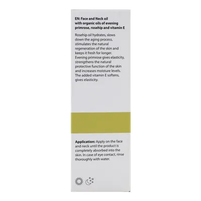Сироватка для обличчя та шиї InoPharm Pure Elements з Bio олією примули вечірньої та шипшини, 30 мл