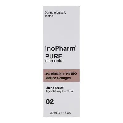 Сироватка для обличчя InoPharm Pure Elements з еластином та біологічним морським колагеном, 30 мл