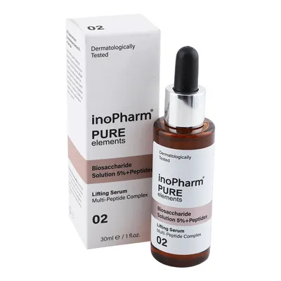 Сироватка для обличчя InoPharm Pure Elements з 5% розчином біосахариду та пептидами, 30 мл