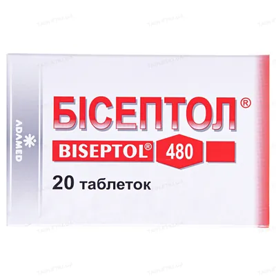 Бісептол таблетки по 400 мг/80 мг №20