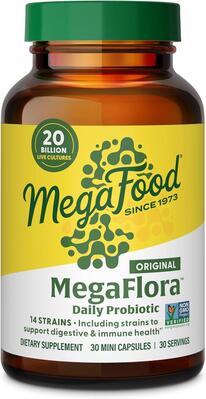 Пробиотик MegaFood MegaFlora 20 млрд КОЕ, 30 капсул