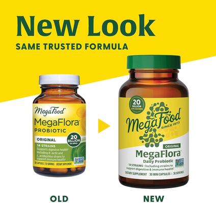 Пробиотик MegaFood MegaFlora 20 млрд КОЕ, 30 капсул