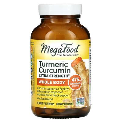 Куркума MegaFood Turmeric Strength для всего тела, 90 таблеток