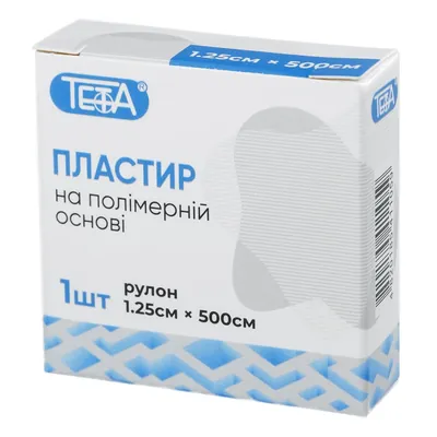 Пластир медичний Teta на полімерній основі, котушка, 1,25 х 500 см, 1 штука