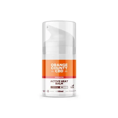 Бальзам Orange County CBD Active Heat Balm 1000 мг для м'язів та суглобів, 50 мл