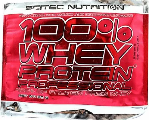 Протеїн сироватковий змішаний Scitec Nutrition 100% Whey Protein Professional ваніль, 30 г