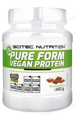 Протеїн рослинний змішаний Scitec Nutrition Pure Form Vegan Protein шоколад, 450 г