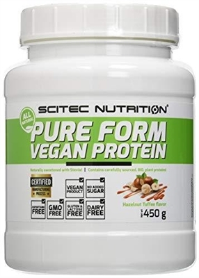 Протеин Scitec Nutrition Pure Form Vegan Protein, тоффи, 450 г