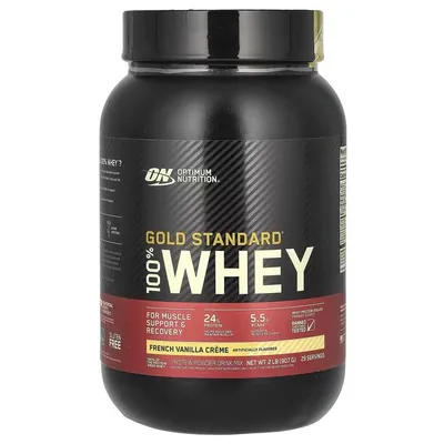 Протеїн сироватковий змішаний Optimum Nutrition Gold Standard 100% Whey, французький ванільний крем, 907 г