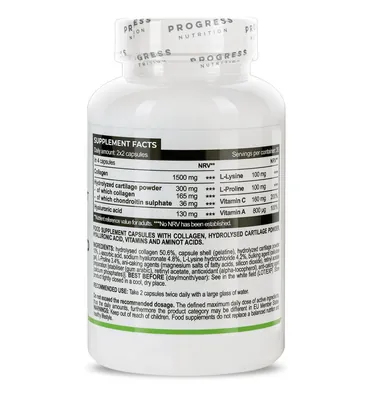 Гіалуронова кислота та колаген Progress Nutrition Hyaluronic Acid & Collagen, 120 капсул