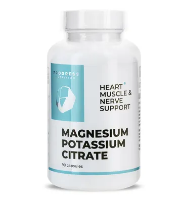 Магній та калій цитрат Progress Nutrition Magnesium Potassium Citrate, 90 капсул