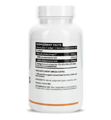Омега 3 Progress Nutrition Omega 3 Extra Cardio Support, 60 м'яких капсул