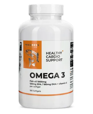 Омега 3 Progress Nutrition Omega 3 Healthy Cardio Support, 180 м'яких капсул