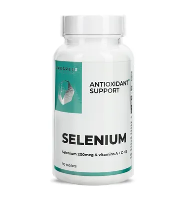 Селен Progress Nutrition Selenium 200 мкг, 90 таблеток